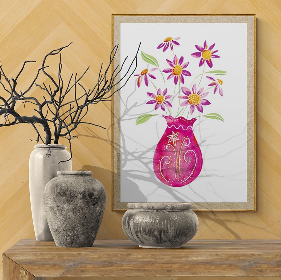 VIVA! floral art print