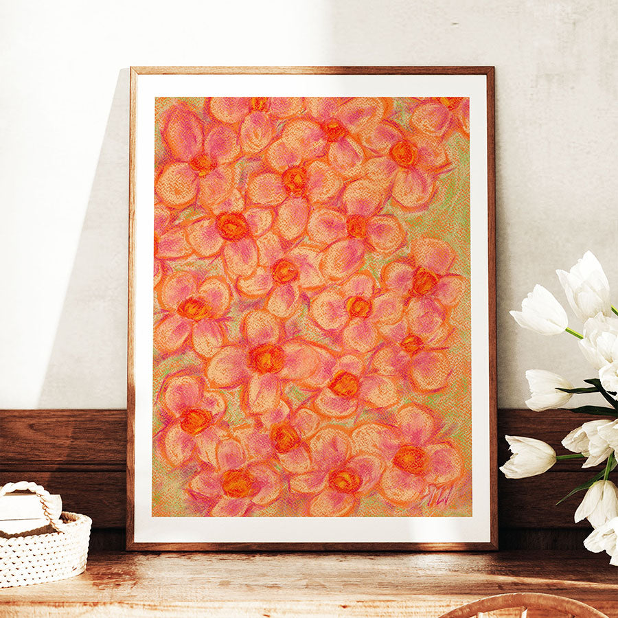 FLORAL CASCADE floral art print