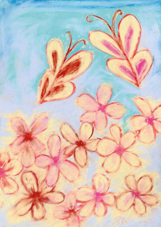HARMONY butterfly floral art print