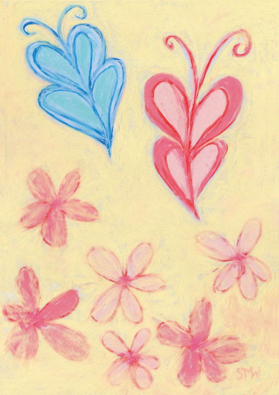 HIGH JINKS butterfly floral art print