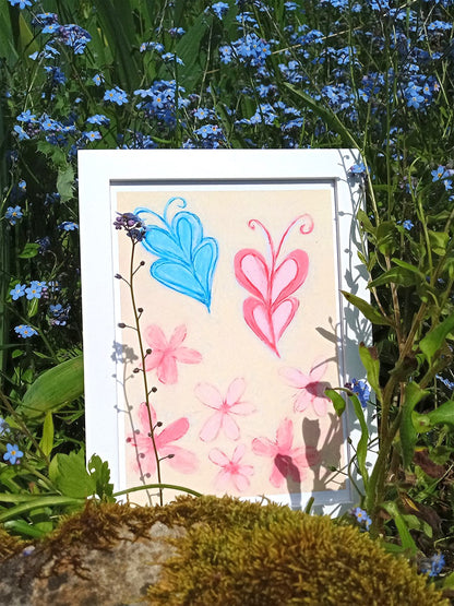 HIGH JINKS butterfly floral art print