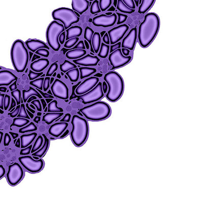 PURPLE SEAGLASS HEART floral art print