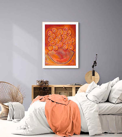 TERRACOTTA ROSES floral art print