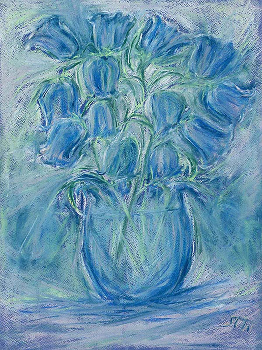 BLUE BELL JAR floral art print