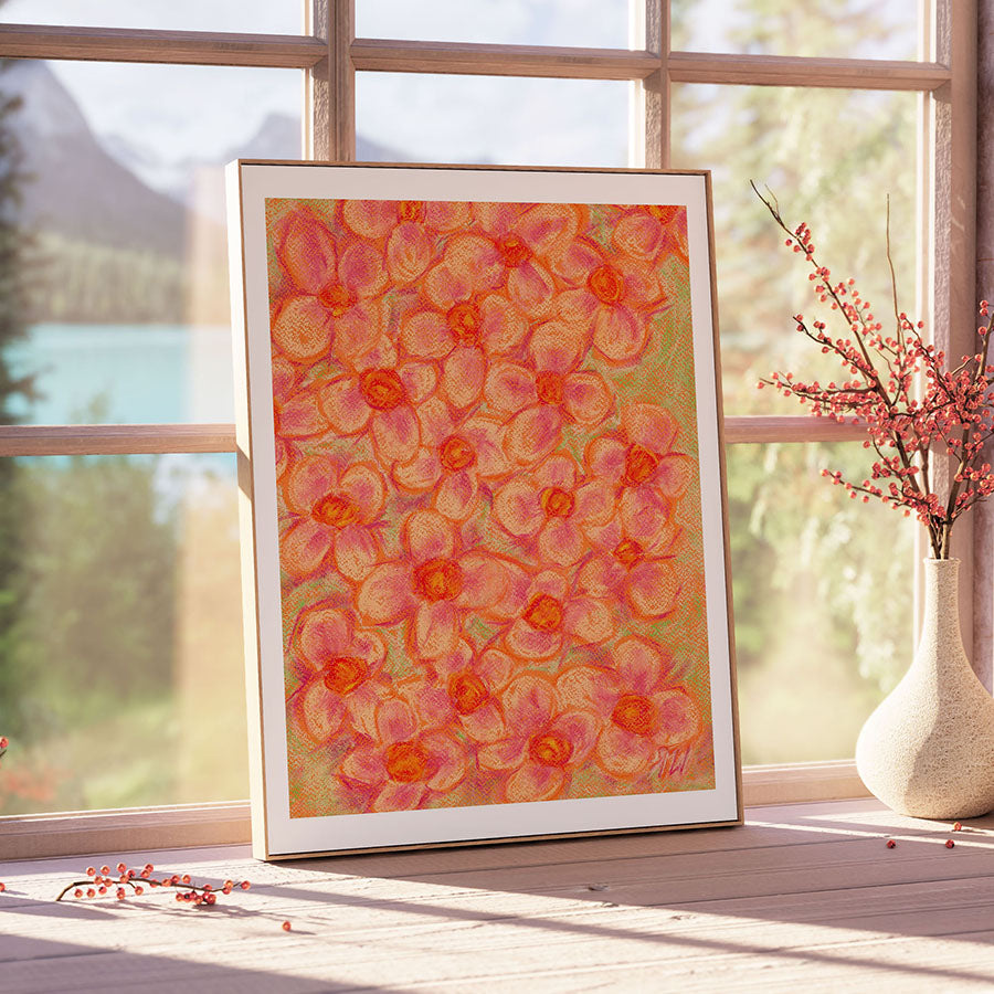 FLORAL CASCADE floral art print