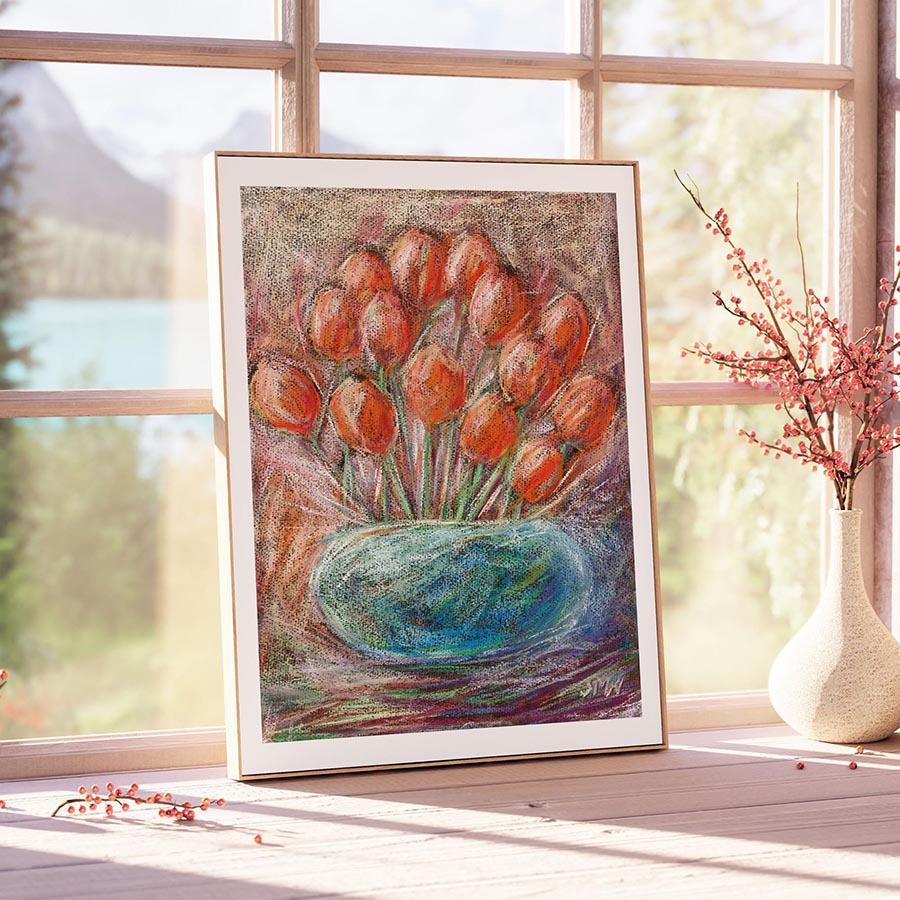 NEW AGE TULIPS floral art print