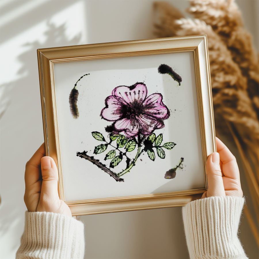 DOG ROSE floral art print