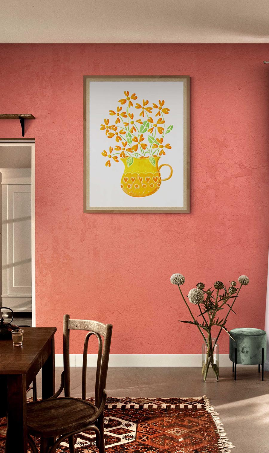 SUMMER LOVE floral art print