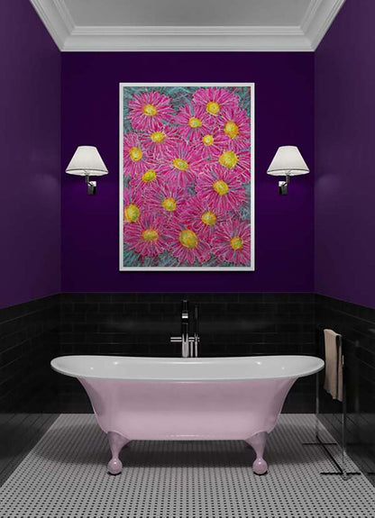 PINK PARTY floral art print