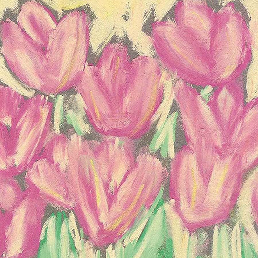 PINK TULIPS IN TERRACOTTA floral art print