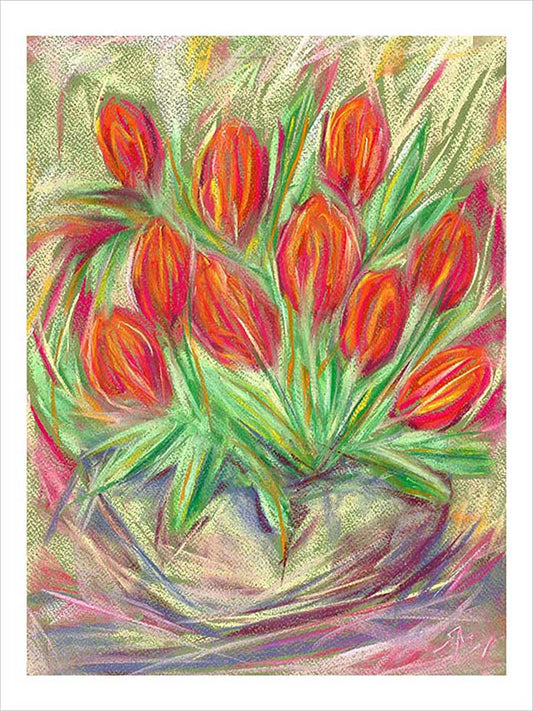 TULIPS GONE WILD! floral art print