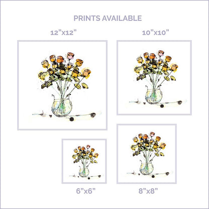 TWELVE BEAUTIFUL ROSES floral art print